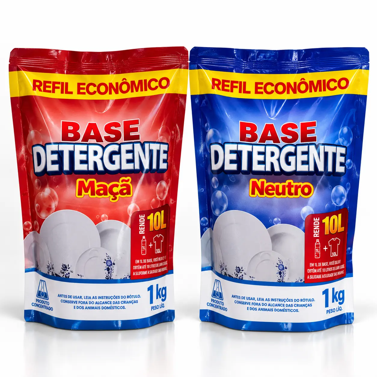Base detergente Maçã e Neutro · refil econômico rende 10 L